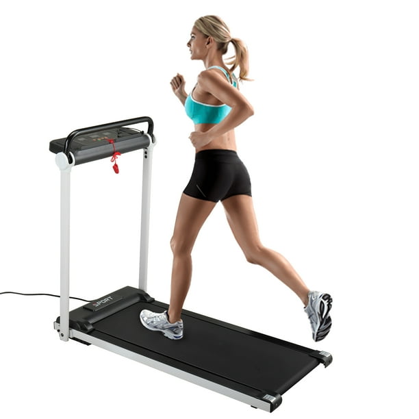 Electric Folding Treadmill for Small Spaces Ultra-Quiet Portable Exercise Running Machine for Home Workout with 12 Programs /& LCD Screen